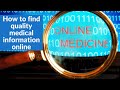 How To Find Quality Online Medical Information Online | Louis Krenn MD