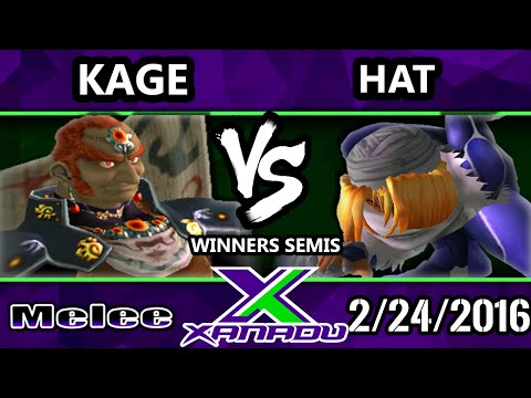 S@X 138 - Kage The Warrior (Ganondorf) Vs. Hat (Sheik) SSBM Winners Semis - Smash Melee