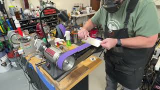 Fixing this Damaged Cleaver from Sharpening done at a Local Hardware Store in Wash DC