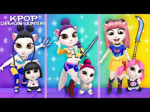 K-POP DEMON HUNTERS are now moms | My Talking Angela 2