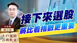 接下來選股將比看指數更重要｜大戶羅盤籌碼動能 ｜謝宗霖 (圖)