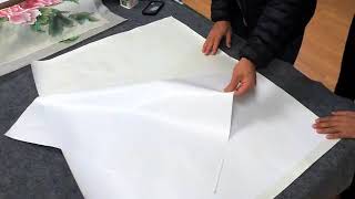 Live Demo Vidfeo: how to dry-mount a silk painting with silicone paper