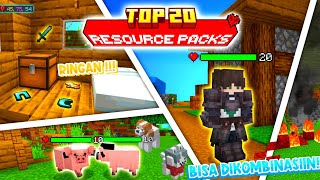 20 TEXTURE PACK RINGAN UNTUK SURVIVAL MCPE!! 1.21+