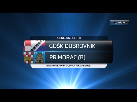 GOŠK Dubrovnik 1919. - Primorac (B) 2:3 (1. kolo 3. HNL-jug, 25.8.2018.)