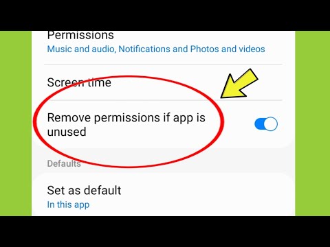 What Is Remove Permission if app is unused in Samsung Phone