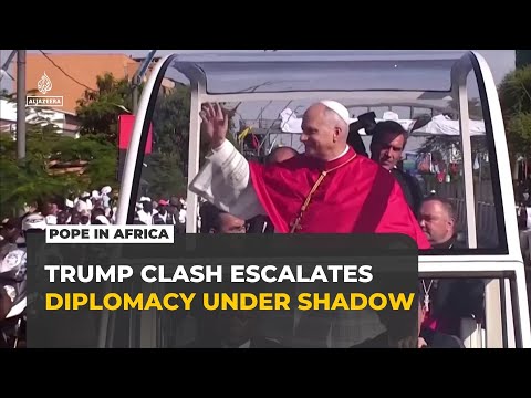Pope Leo XIV visits Angola amid clash with Donald Trump over Middle East war.