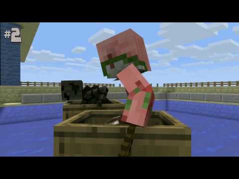 Monster School: Boat Race - Diving - High Jump - Minecraft Animations