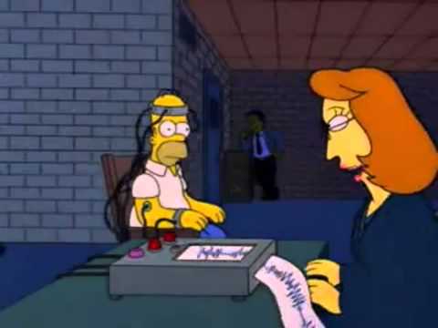 Homer Simpson beim Lügendetektor