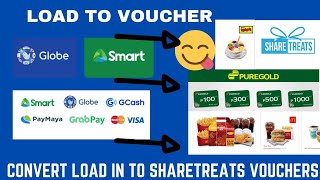 How to convert load to sharetreats voucher/ Bumili ng food/groceries gamit ang load