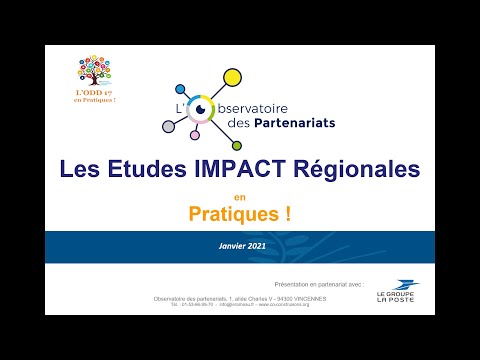 Module : Les Etudes IMPACT Régionales en Pratiques !