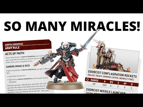 Sisters looking STRONG in 10th Edition: MORE Miracles + Artillery Unit Exorcist for Adepta Sororitas
