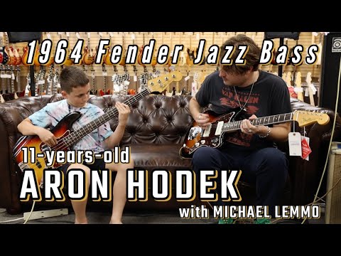 11-years-old ARON HODEK jamming with Michael Lemmo | 1964 Fender Jazz Bass