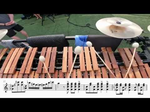 Blue Devils 2024 The Romantics Pokemon Excerpt marimba cam with Transcription