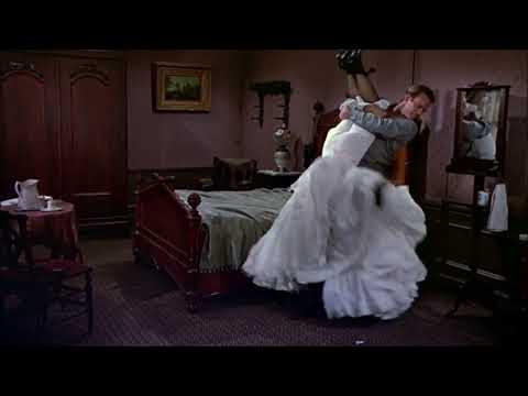 Anne Baxter upside down - Three Violent People (1956)