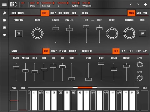 DRC Polyphonic Synthesizer, Demo for the iPad