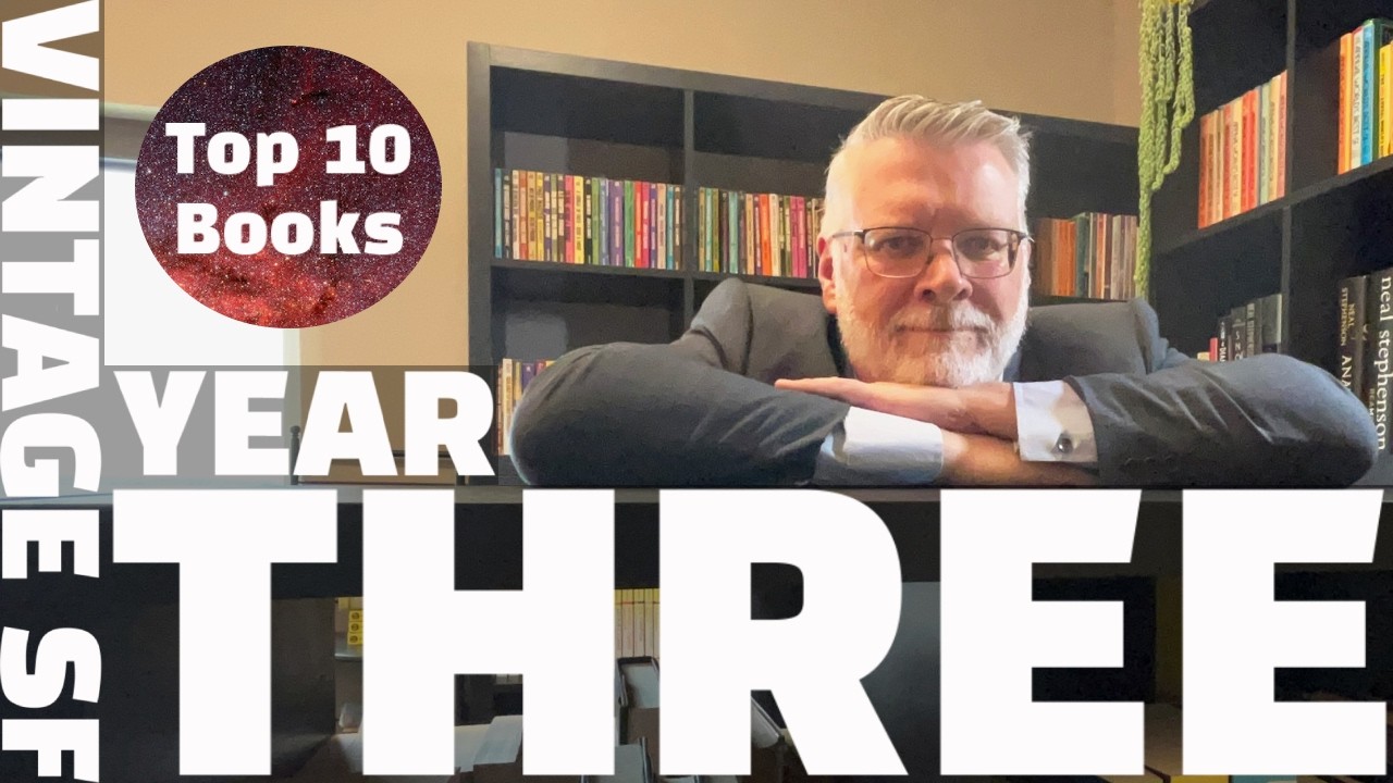 Year Three's Top Ten Books.  Celebrating the third anniversary of Vintage SF.  #top10 #best #books