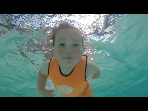 寶寶還沒學會走路，就已經學會游泳了！👶🏊‍♀️ (Babies learn to swim before they can walk)