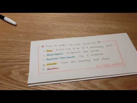 How to make my own word list by Layla