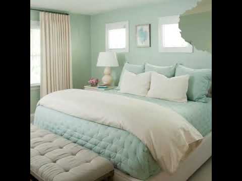 top décoration chambre à coucher avec couleur vert...