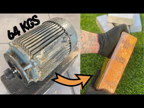 64 KG Massive Motor Melt Down - Scrapyard Search - ASMR Metal Melting - BigStackD Trash To Treasure