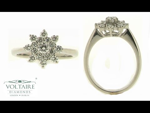 ER 2249 - Vintage Cluster Style Engagement Ring