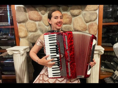 6303 - Red Scandalli Custom Piano Accordion LMMM 41 120 $2499