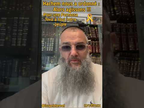"Hachem nous a ordonné : Alors agissons !!!" avec un focus sur Aharon HaCohen