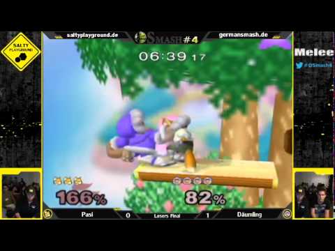 OSmash#4 - Pasi (Fox) vs Däumling (Ice Climbers) - SSBM Singles Losers Final