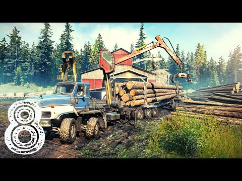 SNOWRUNNER PC Gameplay Walkthrough Part 8 - Timber At Arm's Reach