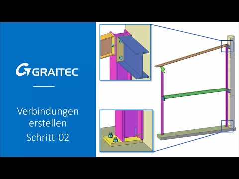Balkonanlage mit Autodesk Advance Steel - Verbindungen erstellen - Schritt 02