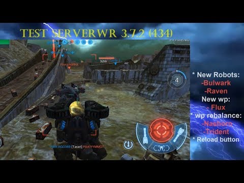 war robots test server WR 3.7.2 (434) New robot Bulwark is best