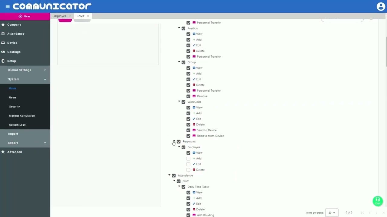 Communicator Quick Start Add a Role