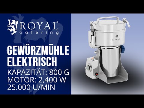 Video - Gewürzmühle elektrisch - 800 g - 2.400 W