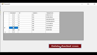 Download the video "Programming visual basic.net: delete checked rows  from access database and datagridview in VB.net"
