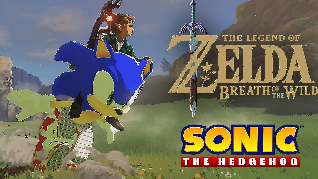 Zelda: Breath of the Wild - Sonic gives Link a ride - YouTube