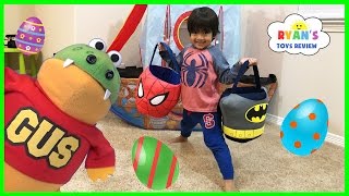 Easter Egg Hunts for Kids with Ryan ToysReview and Gus for Surprise Toys Gummy