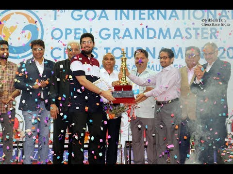 Wow! Look at what happens when Idani Pouya gets the top prize at the 1st Goa International GM 2018
