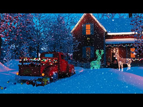 Christmas Farmhouse Ambience With Christmas Carols from Another Room - Muffled Christmas Music