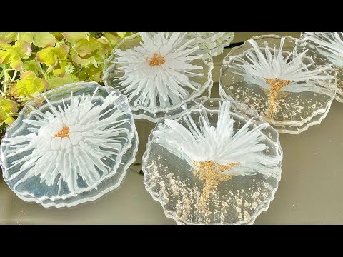 Beautiful Teal Bronze Geode Resin Coasters