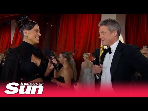 Hugh Grant gives a hilariously awkward Oscars red carpet interview