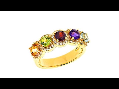 Technibond MultiGemstone Band Ring
