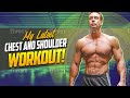 Shoulders & Chest Workout Exercises LIVE in Gym