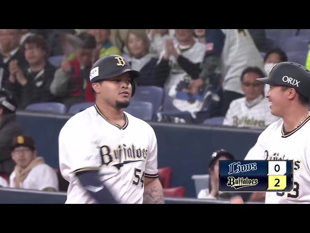 【8回裏】貴重な追加点!! バファローズ・ディアス ライト線へタイムリーヒット!! 2025年4月15日 オリックス・バファローズ 対 埼玉西武ライオンズ