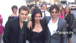 Paul Wesley,Ian Somerhalder,Nina Dobrev out and about in NYC