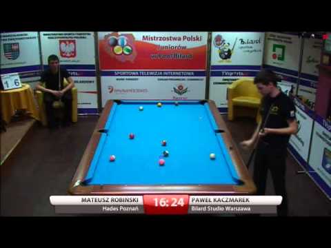 Mistrzostwa Polski Juniorów w Bilard 14/1-Kielce 2014 Kaczmarek Robiński