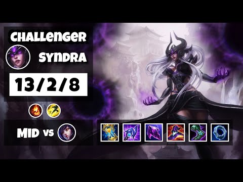 Syndra vs Ahri 11.6 Mid Lane Challenger Gameplay S11 (13/2/8) - TURKISH