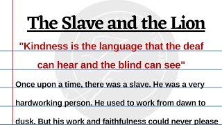 The Slave and the Lion story in English with Quotations|Moral Story A Slave and a Lion in English