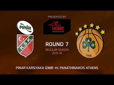 Highlights: RS Round 7, Pinar Karsiyaka Izmir 66-69 Panathinaikos Athens
