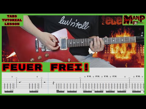 Feuer Frei! || Rammstein Cover || Guitar Tab || Tutorial || Lesson