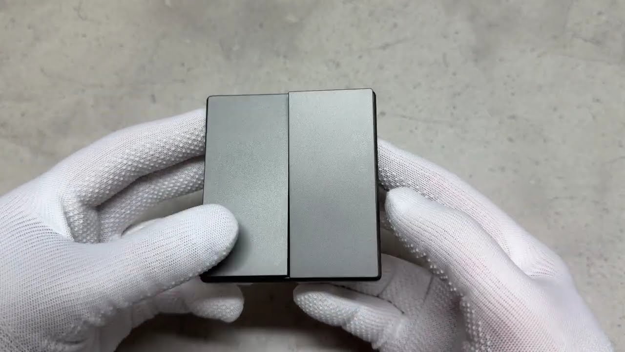 Выключатель двухклавишный серый графит VIDEX NOTA (VF-NT-SW2-GR)